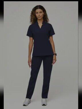 Figs Women's Scrub Set Navy - Inala Top M,Yola Pants S